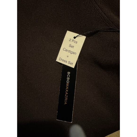 BCBG MaxAzria Women’s L Slinky Knit Cardigan Sweater Brown Lime Luxe Neutral NWT - Picture 13 of 13